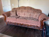 Sofa set with Italian lounger, 5 Cushions and storage ottomans