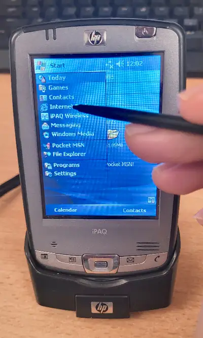 Vintage HP iPAQ Windows POCKET PC + USB & CHARGING DOCK, View more
