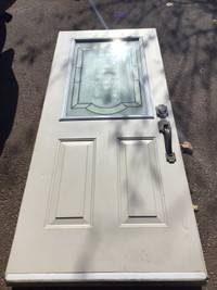 Entry door w/Frosted ornamental glass insert -34”x 79”