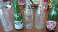 6 Vintage Pop Bottles, See List Below