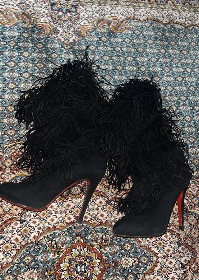 Christian Louboutin Suede Fringe Boots in Women's - Shoes in City of Toronto - Image 3