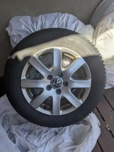 Winter tires with Volkswagen rims. Tire treads still in good condition. 175 per.