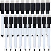 White Board Markers - Black - Pack of 20 - Brand New