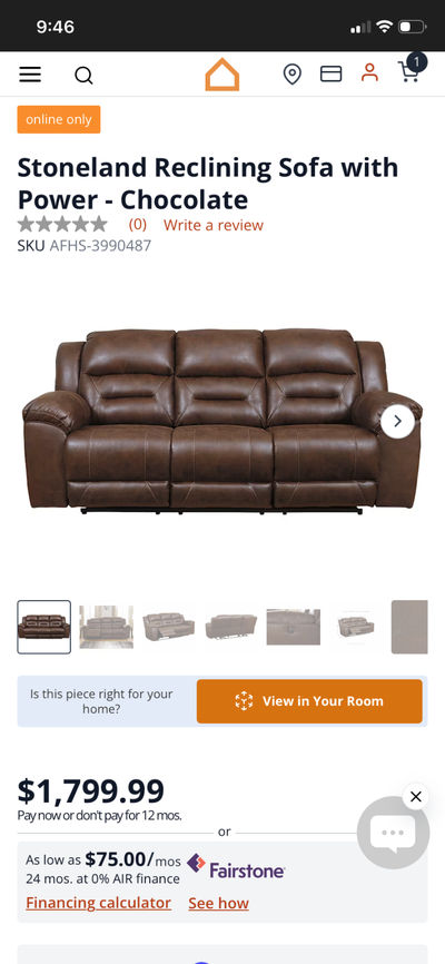 BRAND NEW power reclining sofa, View more