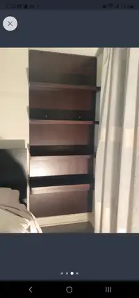 Designer dark brown wood book shelf