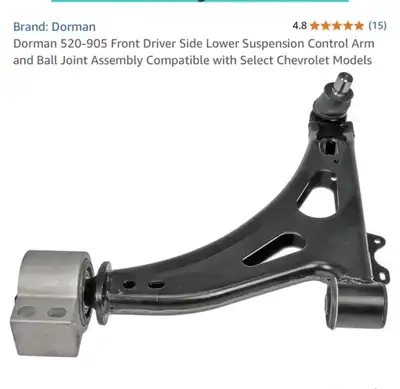 Dorman 520-905 Front Driver Side Lower Suspension Control Arm and Ball Joint Assembly Compatible wit...
