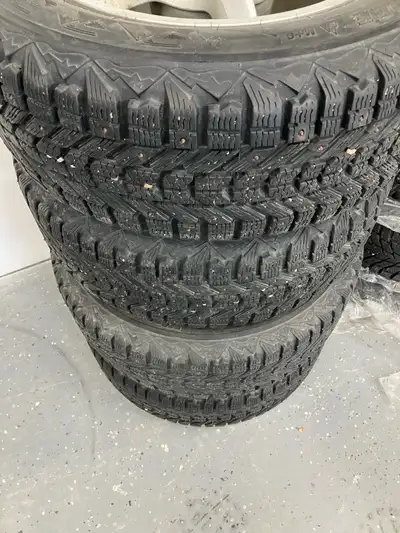 For sale is a set of four studded winter tires, size 205 55R16 with a 5x120 bolt pattern, perfect fo...