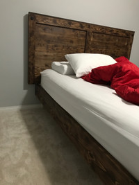 Solid Pine Platform Bed- 1 Year Old