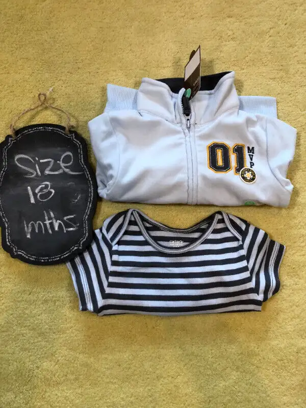 Brand new Carter's boys 2 piece set bodysuit and jacket -18 mths in Clothing - 12-18 Months in Calgary - Image 6