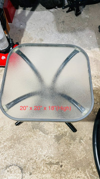 Small outdoor patio table with glass top 