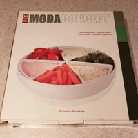 BNIB MC Moda Concept Round Bowl with 3 Segment Dishes