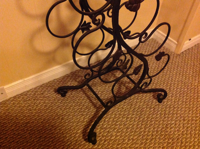 Standing Wrought Iron Wine Rack For Decor Storage Bar Drinks in Home Décor & Accents in Kitchener / Waterloo - Image 3