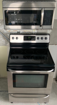 Frigidaire range & matching microwave with built in exhaust 