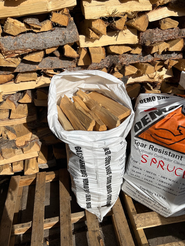 Firewood $25 /LARGE bag(aprox)6CUFT+free kindling5bags$100 in Fireplace & Firewood in Calgary