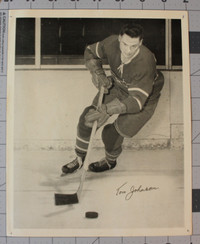 1945-54 Quaker Oats Hockey Photo NHL Tom Johnson Canadiens