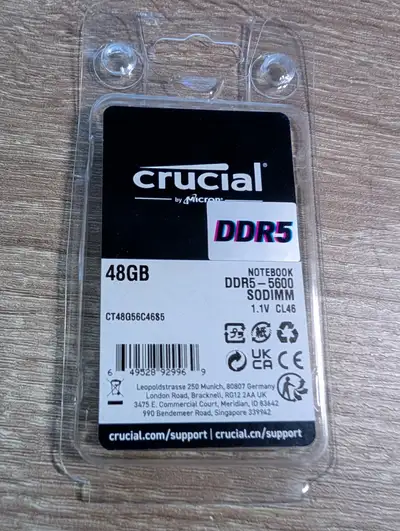 48 gb DDR5-5600 RAM (Crucial), View more