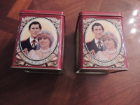 2 Prince of Wales & Lady Diana Wedding Tins with Original Tea