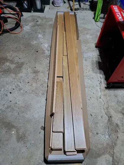 Partial box of 3-1/4" Red Oak tongue & groove Flooring, View more