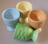 Vintage Set of 4 Ceramic Egg Cups