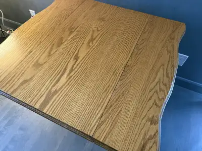 Selling my solid oak fold-down kitchen table measuring 35” by 32” by 30” tall. This table is excelle...