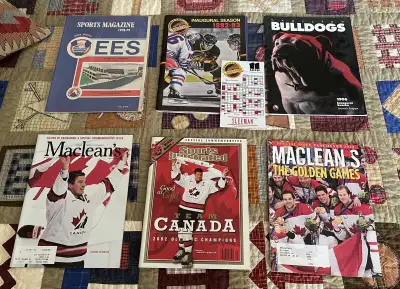 6 Canadian HOCKEY Programs, Magazines, Collectibles, View more