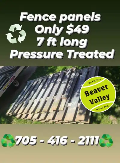 •5 foot high solid wood Fence Panels! • GATES Too! Only $49 !, View more