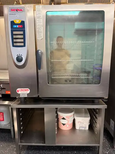 Rational SCC 102G Natural Gas Combi Oven with Stainless Stand, View more