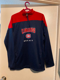 NHL YOUTH MONTREAL CANADIENS 1/4 ZIP SWEATER