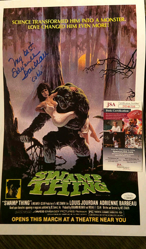 11 x 17 signed Adrienne Barbeau swamp thing poster dans Art et objets de collection  à London