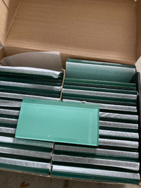 VICCI DESIGN Blue 3x6 Glass Subway Tile - 2 boxes