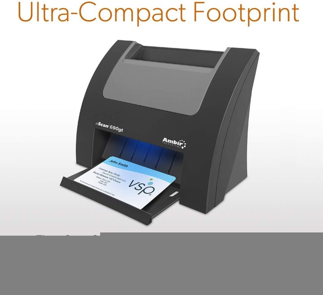 Ambir nScan 690gt HighSpeed Vertical Card Scanner for Windows