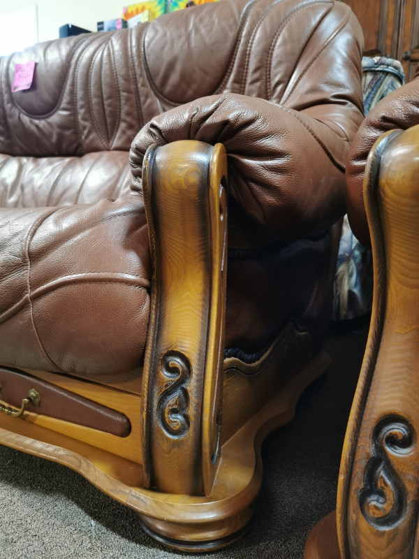 Leather Sofa & Chair in Couches & Futons in Moncton - Image 4