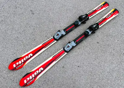 130cm Völkl P60 for Sale. Nice Junior racer skies with a 105/65/91 “dimension 3” sidecut. Used, but...