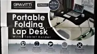 Portable folding laptop desk