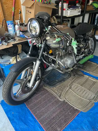 Selling our vintage Honda CB Café Racer project- perfect for someone looking to finish a custom buil...