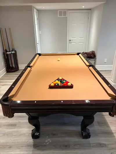 Brunswick Contender 8-Foot 3-Piece Slate Pool Table+Accessories, View more