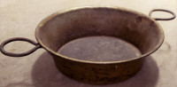 VINTAGE DUAL HANDLE COPPER POT - 8" X 2.25"- CUIVRE