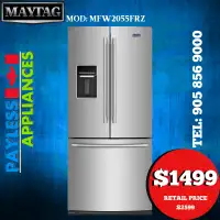 Maytag MFW2055FRZ 30" French Door Refrigerator with Exterior Wat