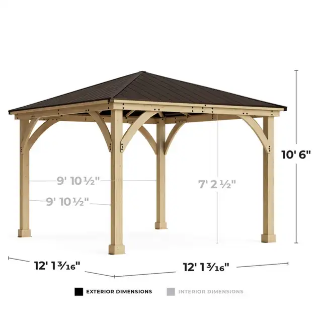 BRAND NEW IN BOX 12’ x 12’ YARDISTRY MERIDIAN GAZEBO $3200 in Patio & Garden Furniture in Windsor Region - Image 6