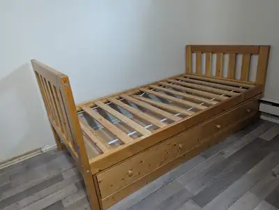 Captain Bed. Three Drawers. Light and Sturdy. Good condition., View more