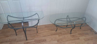 Glass coffee table and  sofa table 