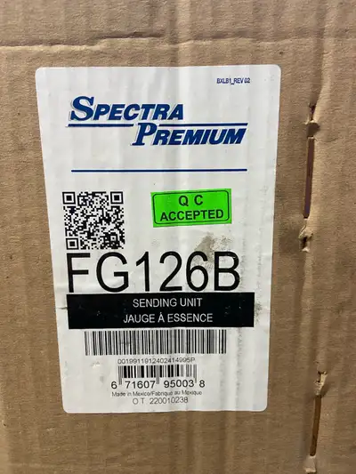 Brand new Spectra FG126B fuel sending unit.. still in plastic, never opened. I changed to a differen...