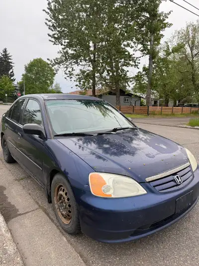 Selling 2002 Honda Civic Only has 227k kms Recently oil changed Wheel alignment Struts are good so d...