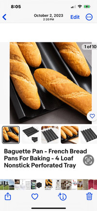 Baguette Pan - French BreadPans For Baking - 4 Loaf