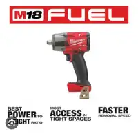 Impact wrench 1/2 mid torque 2962-20 Milwaukee M18 Fuel neuf