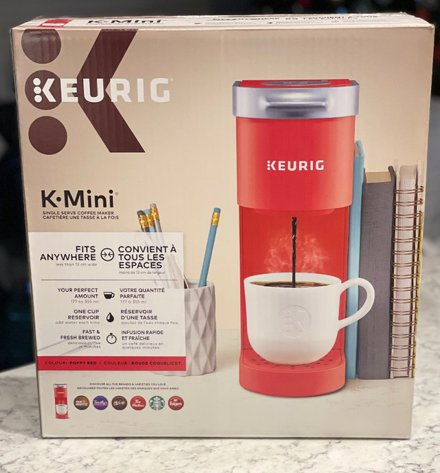 Brand new Keurig K-Mini Coffee Maker K-Cup Poppy Red in Coffee Makers in Kitchener / Waterloo