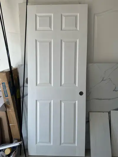 Hinges on the left side This six-panel interior door is ready to bring a touch of classic design to...