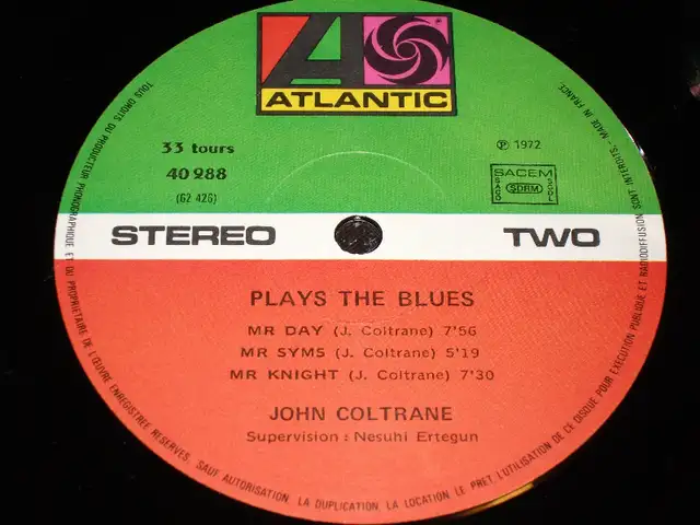 John Coltrane – Plays The Blues (France 1962) JAZZ LP62863257409538123
