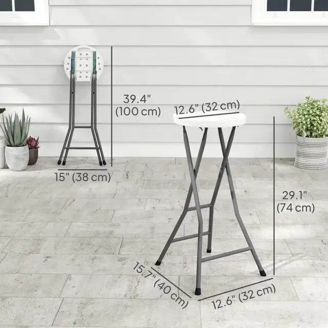 29"H Folding Outdoor Bar Stool in Chairs & Recliners in Markham / York Region - Image 3