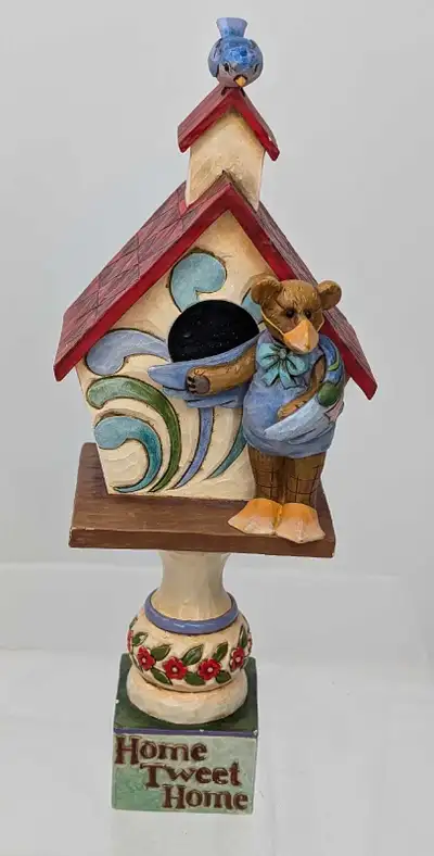 Great condition, Jim Shore Boyds Bernie Tweedlebeak and Chirp Home Tweet Home **small chips, see all...